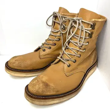 glamb 그램 해리슨 부츠 데미지 가공 레이스업 부츠 가죽