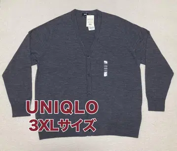 [ 새상품 ] UNIQLO 메리노 V넥 가디건 * 3XL * 그레이