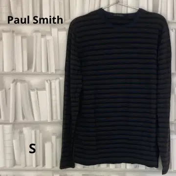 Paul Smith 보더 긴팔 스웨터 니트 브라운 네이비
