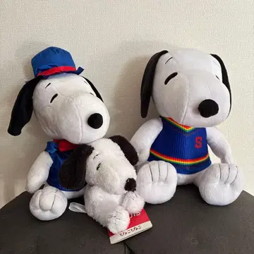 스누피 봉제 인형 3종 세트 SEGA 택 포함 미사용 새상품