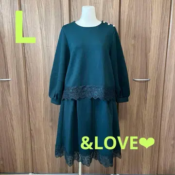 &LOVE 앤러브 버터플라이 칼라 레이스 풀오버&스커트