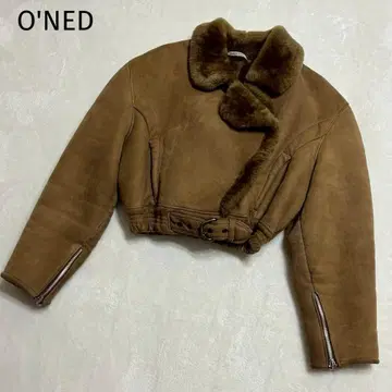 고품질 O'NED 시프 리얼 무스탕 자켓 가죽 프랑스제 40