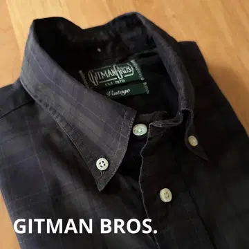 GITMAN BROS. 체크 버튼 다운 셔츠 (미국제 사이즈 39)