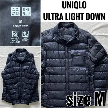 UNIQLO 유니클로 울트라 라이트 다운 셔츠 M 네이비 이너 다운