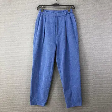 나카가와 마사시치 상점 천 테이퍼드 팬츠 자수 도비 파랑