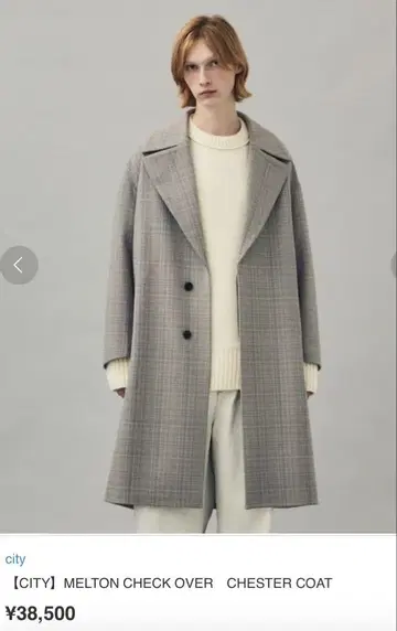 CITY 21aw MELTON CHECK OVER CHESTER COAT