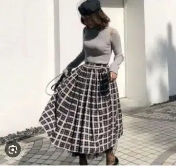 벌스데이 바쉬 체크 스커트