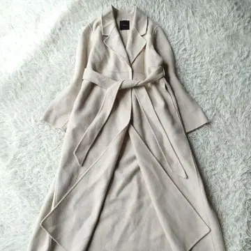 24AW 새상품급 아뉴앙스 리버 롱 코트 벨트 맥시 아이보리 F