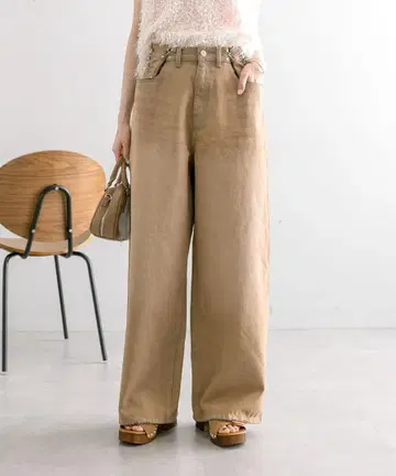 mystic 후크 턱 데님 데님 팬츠