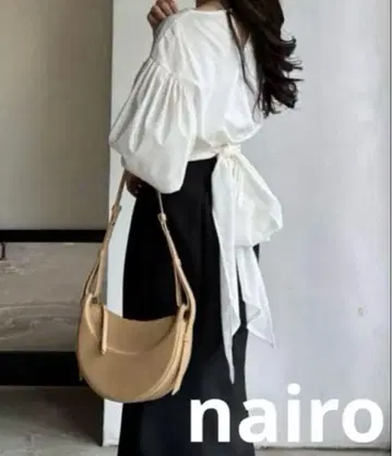 가격 인하 nairo 나이로 랩 리본 블라우스 화이트