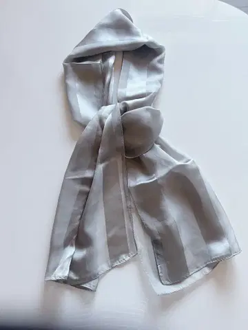 앤 클라인 실크 스트라이프 스카프 (1990s~2000s)