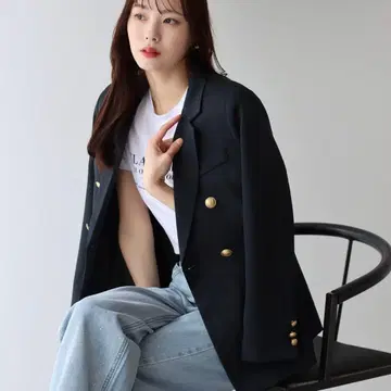 [ BLUE EAST ] 골드 버튼 더블 자켓 / M 사이즈
