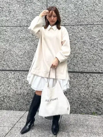 JILLSTUART 본딩 저지 미니 원피스 새상품급