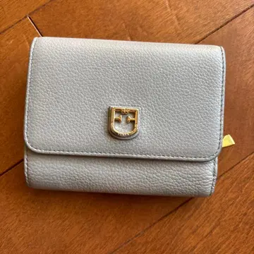 훌라 그레이 가죽 3단 폴더형 지갑 FURLA