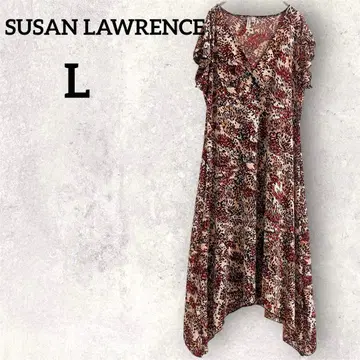 SUSAN LAWRENCE (L) 카슈쿨 원피스 에스닉풍 무릎 기장