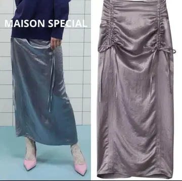 [ 완판템 ] MAISON SPECIAL 새틴 셔링 스커트 36