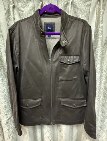 Gap 다크 브라운 페이크 가죽 자켓 XL