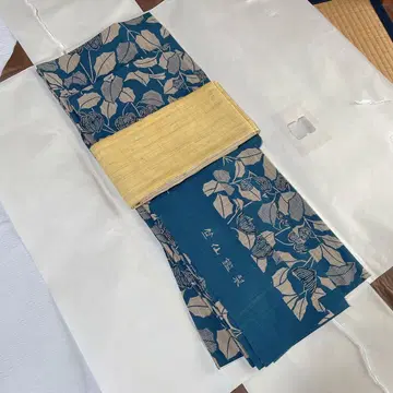 미사용 새상품 짓센 오슈 코몬 증서 포함 호즈키 유카타 재단 완료