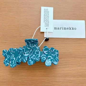 미사용 새상품 마리메꼬 Mini Unikko 헤어 클립 블루