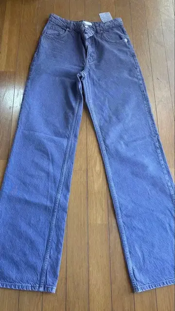 ZARA 퍼플 스트레이트 레그 데님 EUR38