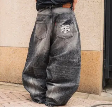 라이프 TS logo Baggy Denim pants