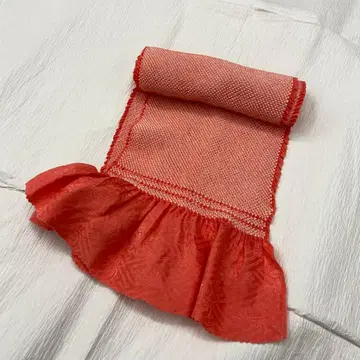 6559 홍매색 오비 장식 천 순수 실크 쥐어짜기 후리소데