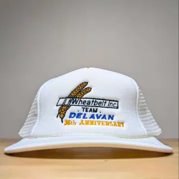 90s 데드스탁 Wheatbelt Inc. 트래커 캡 기업 로고