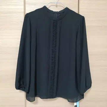 리플렉트 프릴 디자인 블랙 긴팔 블라우스 L 사이즈