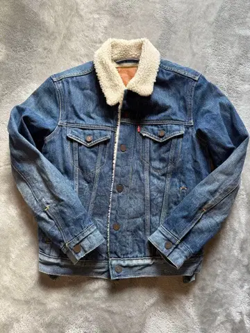 LEVI'S 보아 옷깃 데님 자켓 XS