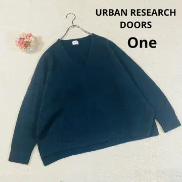 [ 어반 리서치 도어스 ] V넥 스웨터 (One) 양모 야크 혼방 그린