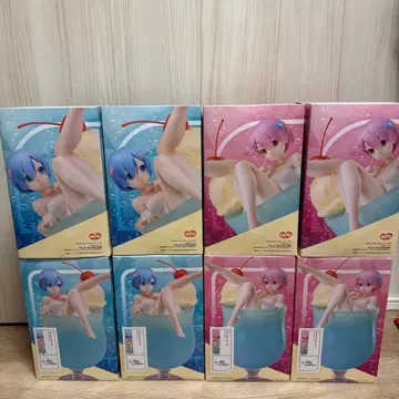 리제로 렘 라무 크림 소다 피규어 라운드 원 8점 세트