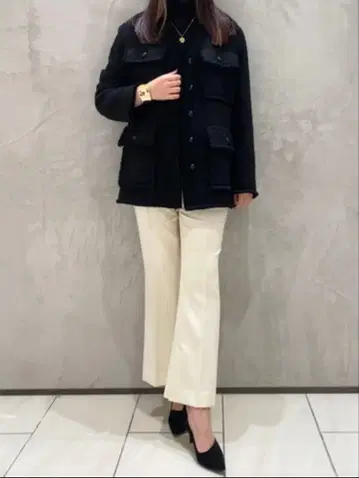 BEIGE, 베이지 노카라 자켓 블랙