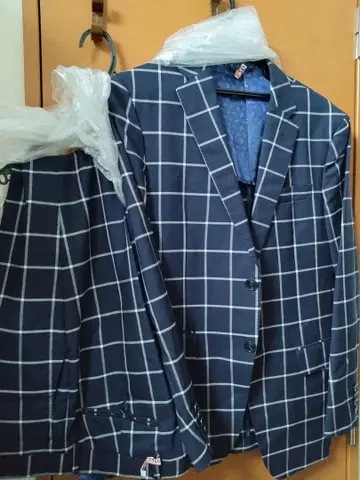 ETRO 체크 무늬 수트 상하의 48