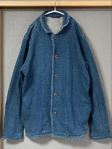 45rpm 포티 파이브 데미지 가공 인디고 염색 자켓