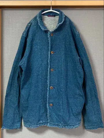45rpm 포티 파이브 데미지 가공 인디고 염색 자켓