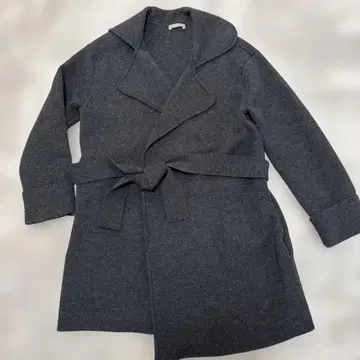 theory luxe 다크 그레이 니트 코트