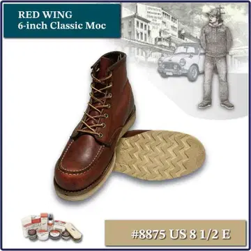 RED WING 6' Classic Moc #8875 US 8 1/2 E