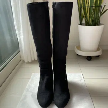 블랙스 스웨이드 롱 부츠