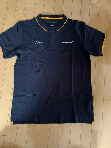 McLaren 피케 셔츠 네이비 오렌지 악센트