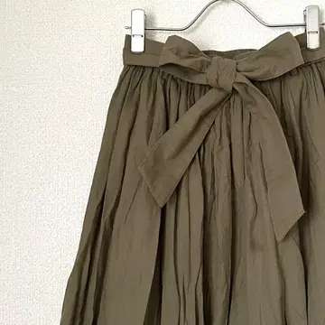 BLISS 플레어 롱 스커트 허리밴딩 허리끈 포함 심플