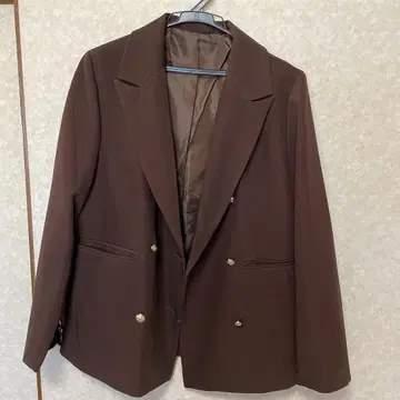 피에르 더블 버튼 테일러드 자켓 M 브라운