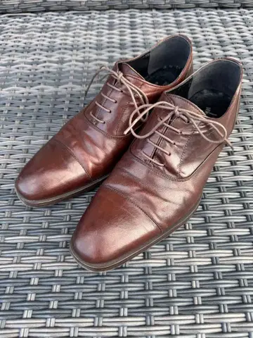 도치기 가죽 드레스 신발 다크 브라운 / whoop de doo