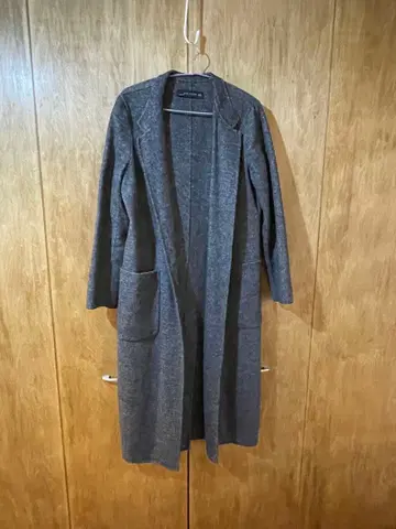 ZARA woman 자라 그레이 롱 코트 앞 포켓 부착 새상품급