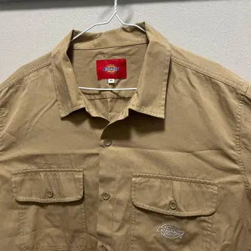 Dickies 베이지 워크 셔츠 XL 브라운 현행