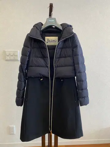 헬노 HERNO 다운 코트 콤비 절개