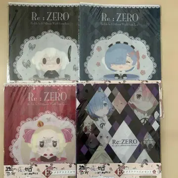 [새상품] Re:ZERO A4 클리어 파일 4종 세트