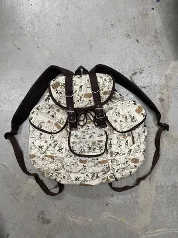 00s 파라슈트 백팩 y2k 미키 디즈니 올 패턴 헤이세이