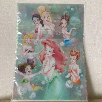 디즈니 스토어 한정판 인어공주 클리어 파일 세트