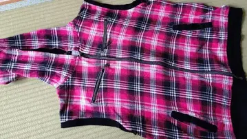 Beau mere 체크 무늬 후드티 L 사이즈