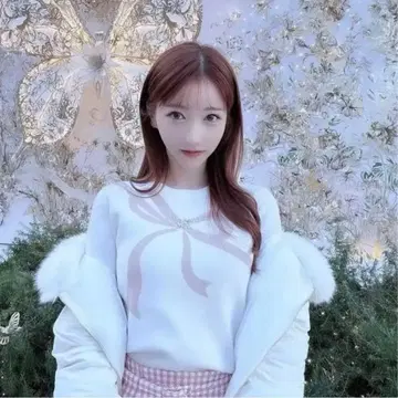 Riu 리본 자카드 니트 풀오버